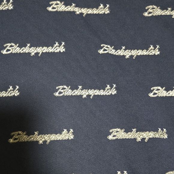 Navy Blue Hoodie with White Script - Picture 2 of 5